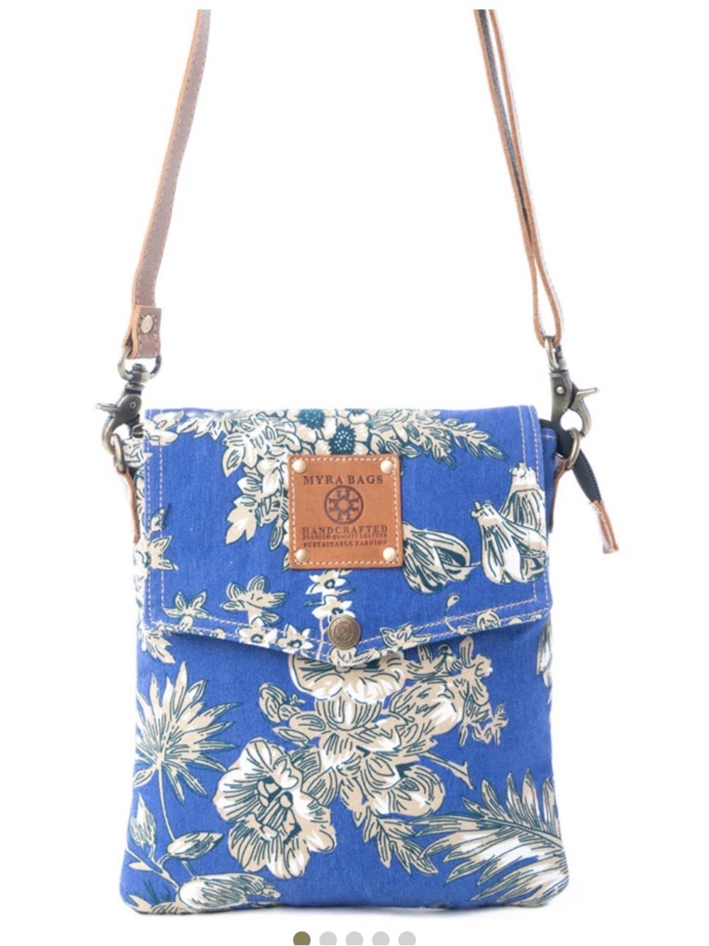 MYRA AZURE BLOOM CROSSBODY BAG IN WILLOW BLUE NWT